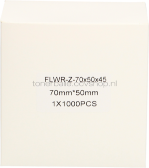FLWR Zebra thermische labels 70 mm x 50 mm  wit