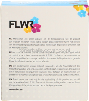 FLWR Casio XR-9WE zwart op wit breedte 9 mm