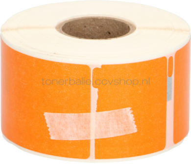FLWR Dymo 99012 adreslabel 36 mm x 89 mm  oranje