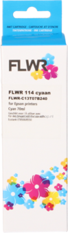 FLWR Epson 114 Inktfles cyaan