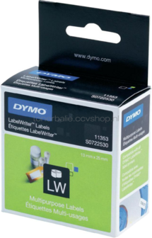 Dymo 11353 Multifunctionele etiketten 13 mm x 25 mm  wit