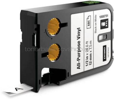 Dymo 1868751 zwart op wit breedte 12 mm