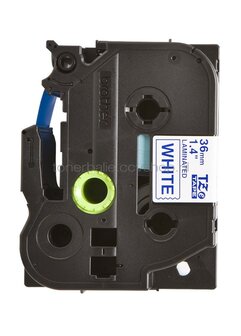 Brother TZE-263 blauw op wit breedte 6 mm