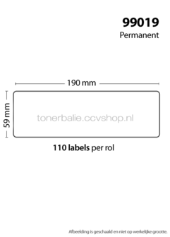 FLWR Dymo 99019 Ordner 59 mm x 190 mm  wit