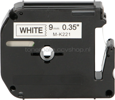 FLWR Brother MK-221 zwart op wit breedte 9 mm