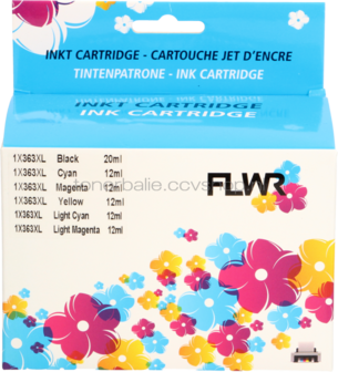 FLWR HP 363 6-pack Multipack zwart en kleur