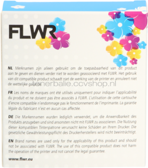 FLWR Dymo 45010 zwart op transparant breedte 12 mm