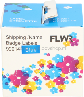 FLWR Dymo 99014 Adreslabel groot 101 mm x 54 mm  blauw