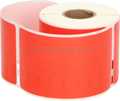 FLWR Dymo 99014 Adreslabel groot 101 mm x 54 mm  rood