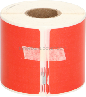 FLWR Dymo 99014 Adreslabel groot 101 mm x 54 mm  rood