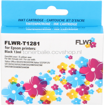 FLWR Epson T1281 zwart