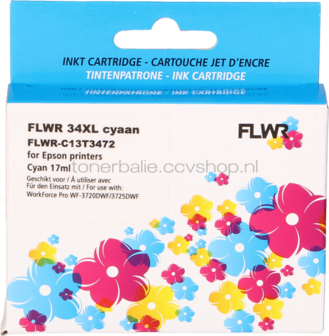 FLWR Epson 34XL cyaan