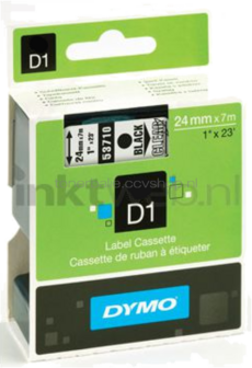 Dymo D1 zwart op transparant breedte 24 mm