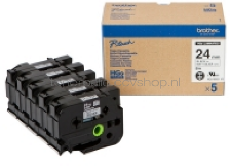 Brother HGEM951V5 zwart op mat zilver breedte 24 mm