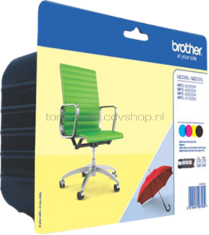 Brother LC-229XL Multipack zwart en kleur