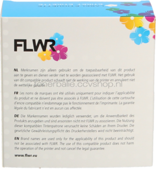 FLWR Brother TZE-261 zwart op wit breedte 36 mm