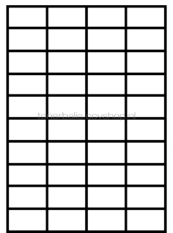 Huismerk FLWR 40 stickers per A4