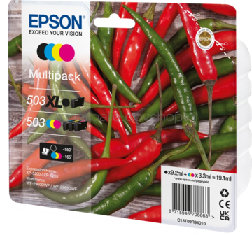 Epson 503XL / 503 Multipack zwart en kleur