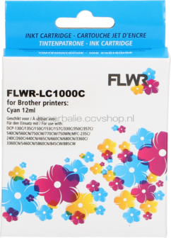 FLWR Brother LC-970C / LC-1000C cyaan