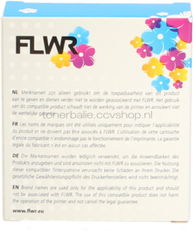 FLWR Dymo 91201 zwart op wit breedte 12 mm