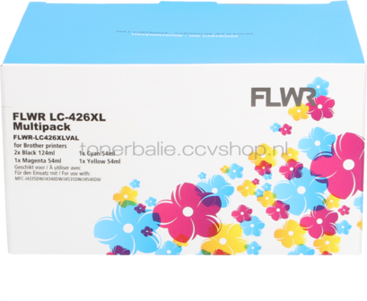 FLWR Brother LC-426XL Multipack zwart en kleur