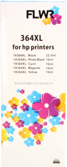 FLWR HP 364XL Multi 5-pack zwart en kleur