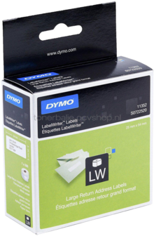Dymo 11352 Return labels 25 mm x 54 mm  wit