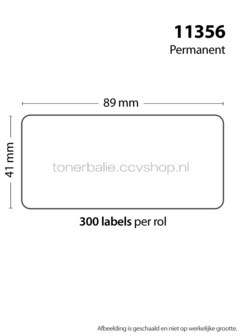 FLWR Dymo 11356 naambadges 41 mm x 89 mm  wit
