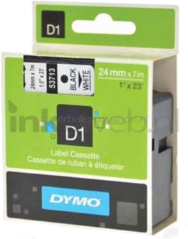 Dymo D1 zwart op wit breedte 24 mm