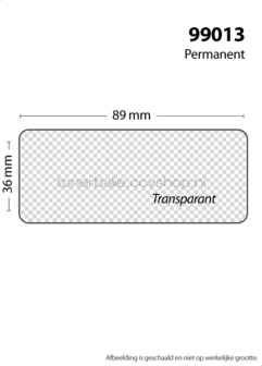 FLWR Dymo 99013 Adreslabel 36 mm x 89 mm  transparant