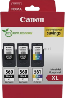 Canon PG-560XL 2x/CL-561XL Multipack zwart en kleur