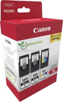 Canon PG-560XL 2x/CL-561XL Multipack zwart en kleur