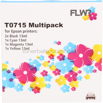 FLWR Epson T0715 Multipack zwart en kleur