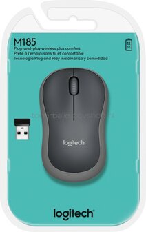 Logitech Muis M185 Wireless grijs