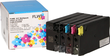 FLWR HP 937e Multipack zwart en kleur