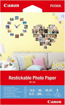 Canon RP-101 Restickable Photo Paper Glans | 10x15 | 260 gr/m&sup2; 5 vellen