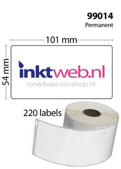 FLWR Dymo 99014 10-Pack 54 mm x 101 mm  wit