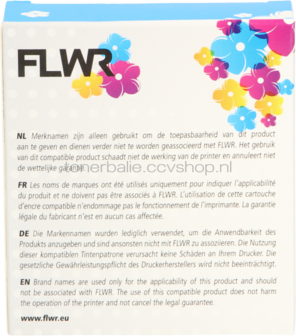 FLWR Brother TZE-221 zwart op wit breedte 9 mm