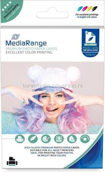 MediaRange Fotopapier Glans | 10x15 | 220 gr/m&sup2; 50 vellen
