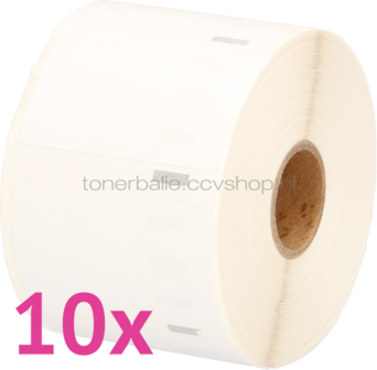 FLWR Dymo 11354 10-Pack 32 mm x 57 mm  wit