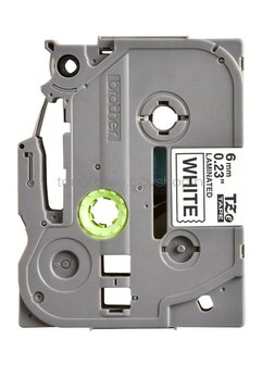 Brother TZE-211 zwart op wit breedte 6 mm