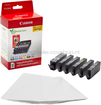 Canon PGI-530 / CLI-531 Photo Value Pack  zwart