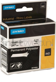 Dymo S0718220 zwart op wit breedte 19 mm