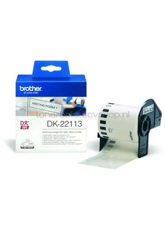 Brother DK-22113  x 62 mm 15.24 m transparant