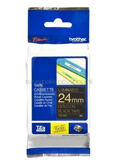 Brother TZE-354  op zwart breedte 24 mm