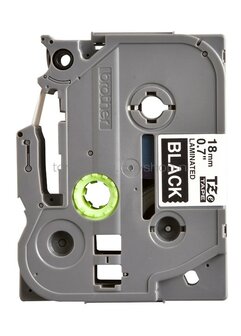 Brother TZE-345 wit op zwart breedte 18 mm