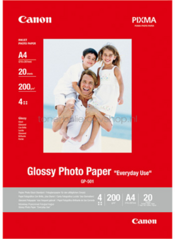 Canon GP-501 Fotopapier 20 stuks Glans | A4 | 170 gr/m&sup2; 20 stuks