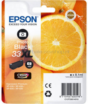 Epson 33XL foto zwart