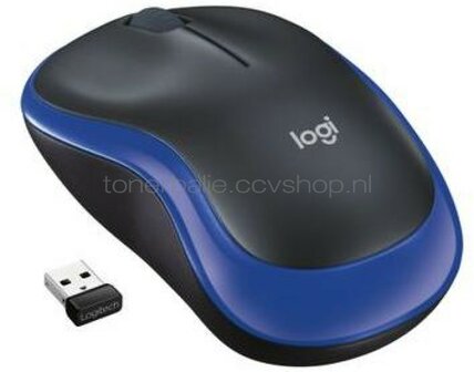Logitech Muis M185 Wireless blauw