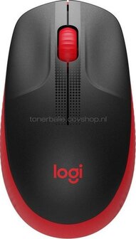 Logitech Muis M190 Wireless rood